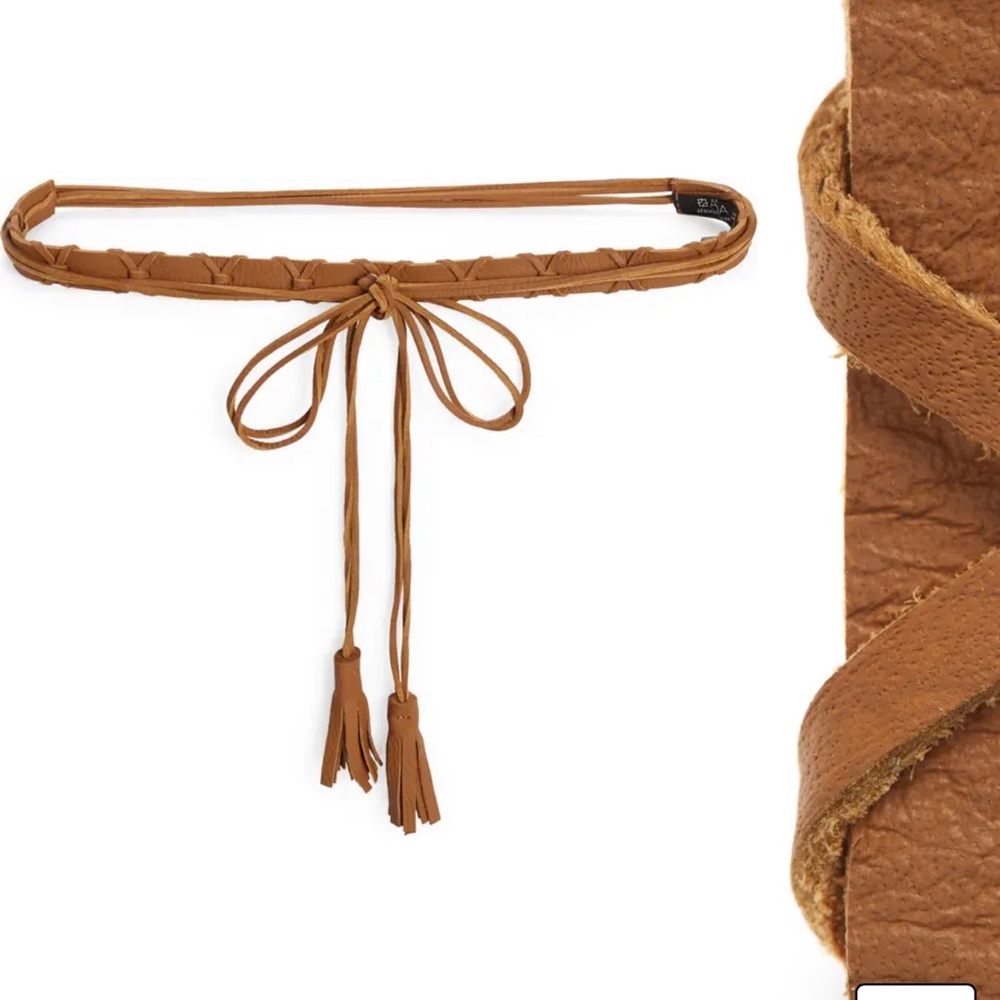 ADA Collection 86" Southwestern Aztec Wrap Leather Belt.